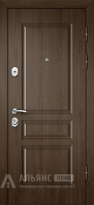 Дверь в частный дом коричневая стальная с филенчатыми панелями и герметичным уплотнителем №9 внешняя - фото