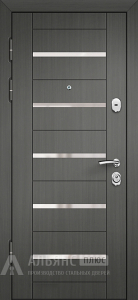 Металлическая дверь грей с заполнением утеплителя базальтовая вата №1 внутренняя - фото